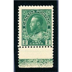 Canada #107a lathework single Type D-Inv fine mint.