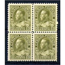 Canada #119 VF NH block.