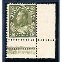 Canada #119 lathework single Type A fine mint hinged.