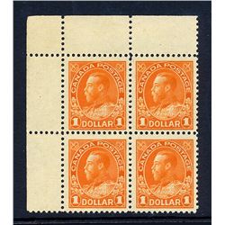 Canada #122 F-VF NH block.