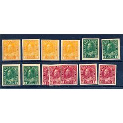 Canada #136 (4), 137 (4), 138 (5) VF, F-VF NH/MH.
