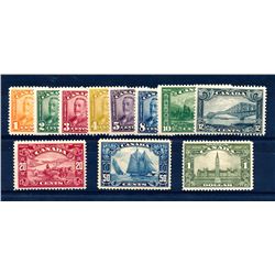 Canada #149-59 fine mint hinged set.
