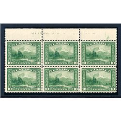 Canada #155 plate A-3 block of six.