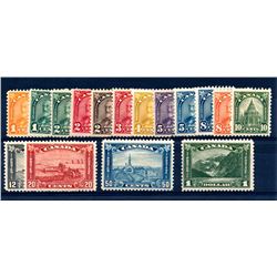 Canada #162-77 fine mint hinged set.