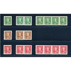 Canada #228-230 mostly VF H/NH singles, pairs, strips selection.