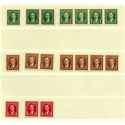 Canada #238-40, 263-67, 278-81 VF, F-VF NH selection.