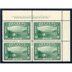Canada #244 UR plate block VF NH.