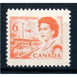 Canada #459 6¢ orange Centennial forgery.