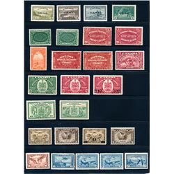 Canada #C1-9, E1-11, O6-9 mint hinged selection.