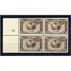 Canada #C2 F-VF NH plate block.