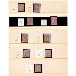 Canada #14 collection of 4 ring Numerals.