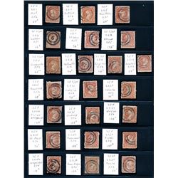 Canada #25 collection of 2 ring Numerals.