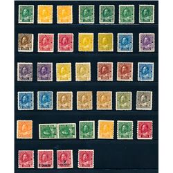 Canada #104/184 mint hinged selection.