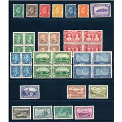 Canada #195-201 / 268-73 mint selection.