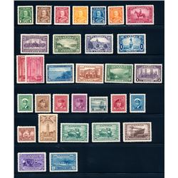 Canada #217-27, 241-45, 241a, 249-62 VF mint hinged sets.