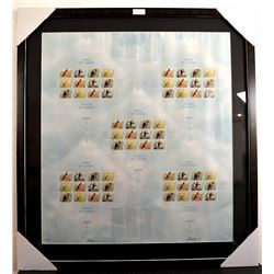 Canada #1591-94iv signed uncut press sheet, framed.