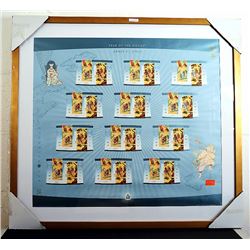Canada #2016ii uncut press sheet, framed.