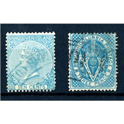 British Columbia #6 and 7i fine used.