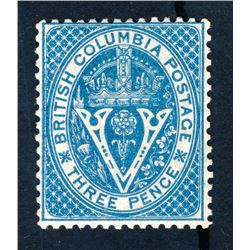 British Columbia #7 F-VF mint hinged.