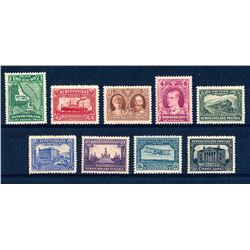 Newfoundland #163-71 VF mint hinged set.