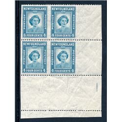 Newfoundland #269b block VF NH.