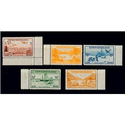 Newfoundland #C13-17 VF, F-VF mint set.