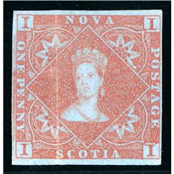 Nova Scotia #1 F-VF unused.