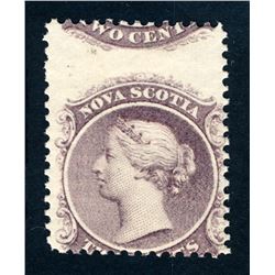 Nova Scotia #9 major misperf mint hinged.