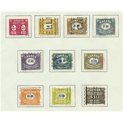 Canada Unemployment Insurance Stamps #FU96-105 F-VF used set.