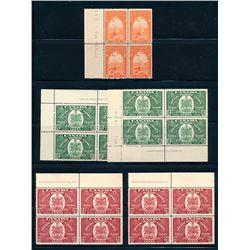 Canada #E3/11, EO1 blocks and plate blocks F-VF NH.