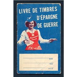 Canada War Savings Stamps in a French savings book.
