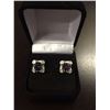 Image 1 : SILVER MYSTIC TOPAZ & DIAMOND EARRINGS