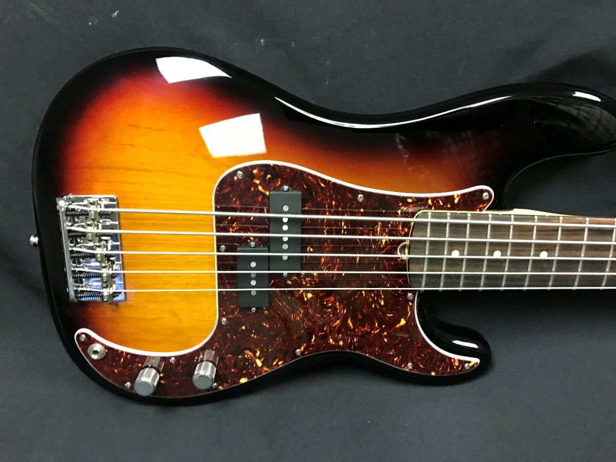 FENDER PRECISION 5-STRING ELECTRIC BASS GUITAR, 3-TONE BURST, MADE IN USA