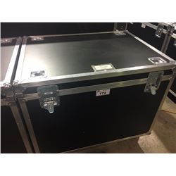CUSTOM BUILT ROAD CASE, 30'' H X 42.5'' W X 32'' D, INSIDE, USED FOR YAMAHA FLOOR TOMS, SNARE,