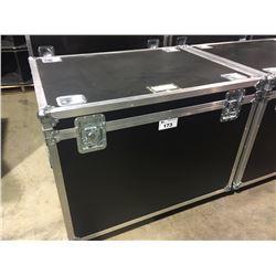 CUSTOM BUILT ROAD CASE, 30'' H X 42.5'' W X 32'' D, INSIDE, USED FOR YAMAHA TOMS, SNARE, OCTOBANS,