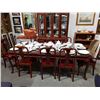 Image 1 : 12 PC SOLID ROSEWOOD DINING TABLE AND CHAIRS