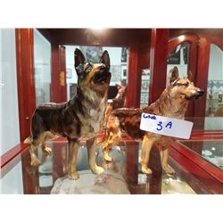 ROYAL DOULTON & GOEBEL GERMAN SHEPHERD FIGURINES