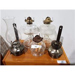 5 OIL LAMPS