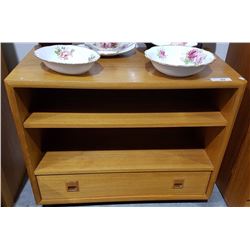 MID CENTURY MODERN ROLLING TEAK SERVER
