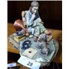Image 2 : NATURECRAFT HAND PAINTED STONEWARE FIGURINE TITLED SERENADE