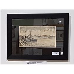 STONE LITHOGRAPH ROTTERDAM-HAAS SIGNED 12/250