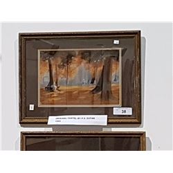 ORIGINAL PASTEL BY P.V. EUTAR 1955