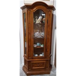 BURLED WALNUT DISPLAY CABINETS 6' X 3'