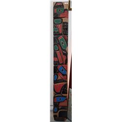 CARVED & PAINTED NATIVE CEDAR PLANK 8' X 1' (TOTEM STYLE)