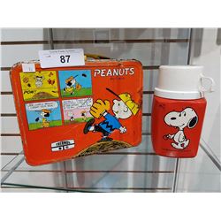 VINTAGE PEANUTS LUNCH BOX W/THERMOS