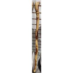 CARVED WALKING STICK 37"