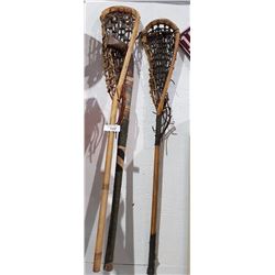 2 VINTAGE LACROSSE STICKS & FIELD HOCKEY STICK