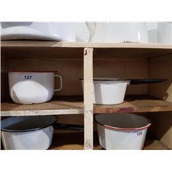 2 PCS ENAMEL WARE POT & CHAMBER POT