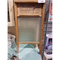 ANTIQUE GLASS WASHBOARD MANUFACTURED VANCOUVER, BC