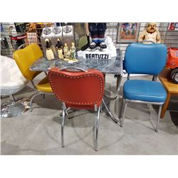 FABULOUS 1950'S DROP LEAF CHROME/ARBORITE DINETTE SET